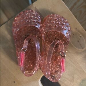 Sparkly Pink Baby Jelly Sandals